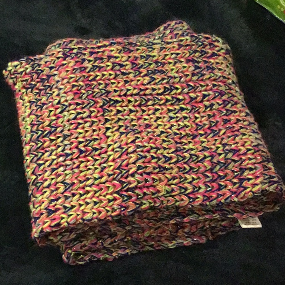 Metallic Rainbow thick infinity scarf